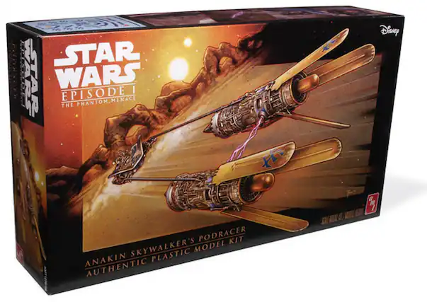 STAR WARS EPISODE I THE PHANTOM MENACE I t Disney oe PODRACER KIT SKYWALKER'S MODEL ANAKIN PLASTIC AUTHENTIC SA MUR
