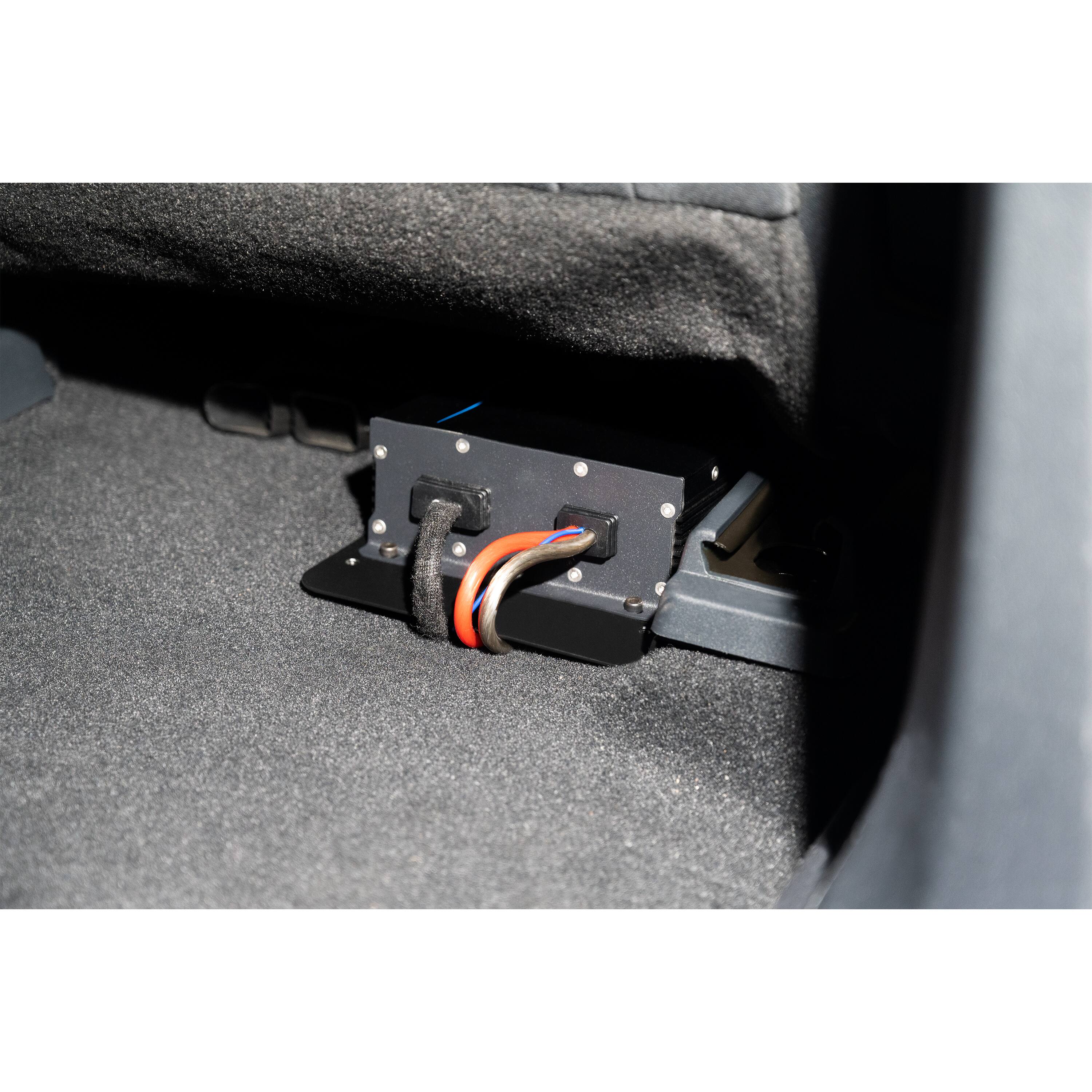 Alt View 16. Stinger - Passenger Side Under-Seat Amplifier Mounting Bracket for Select Ford Bronco Vehicles - Black.