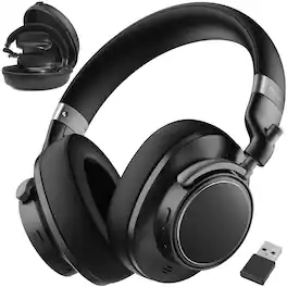 Delton - M201 Wireless Active Noise Cancelling Over-Ear Bluetooth Headset (DBHM201D) - Black