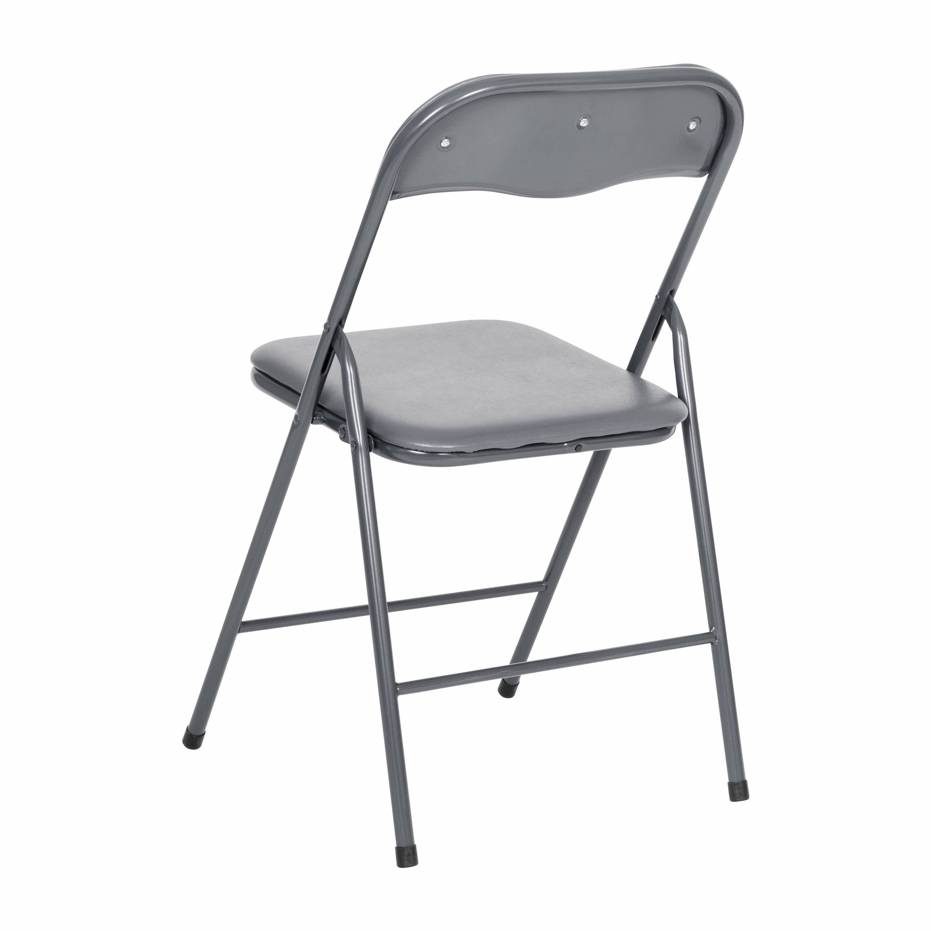 Alt View 6. Emma + Oliver - 5 Piece Folding Card Table and Chair Set - Gray.