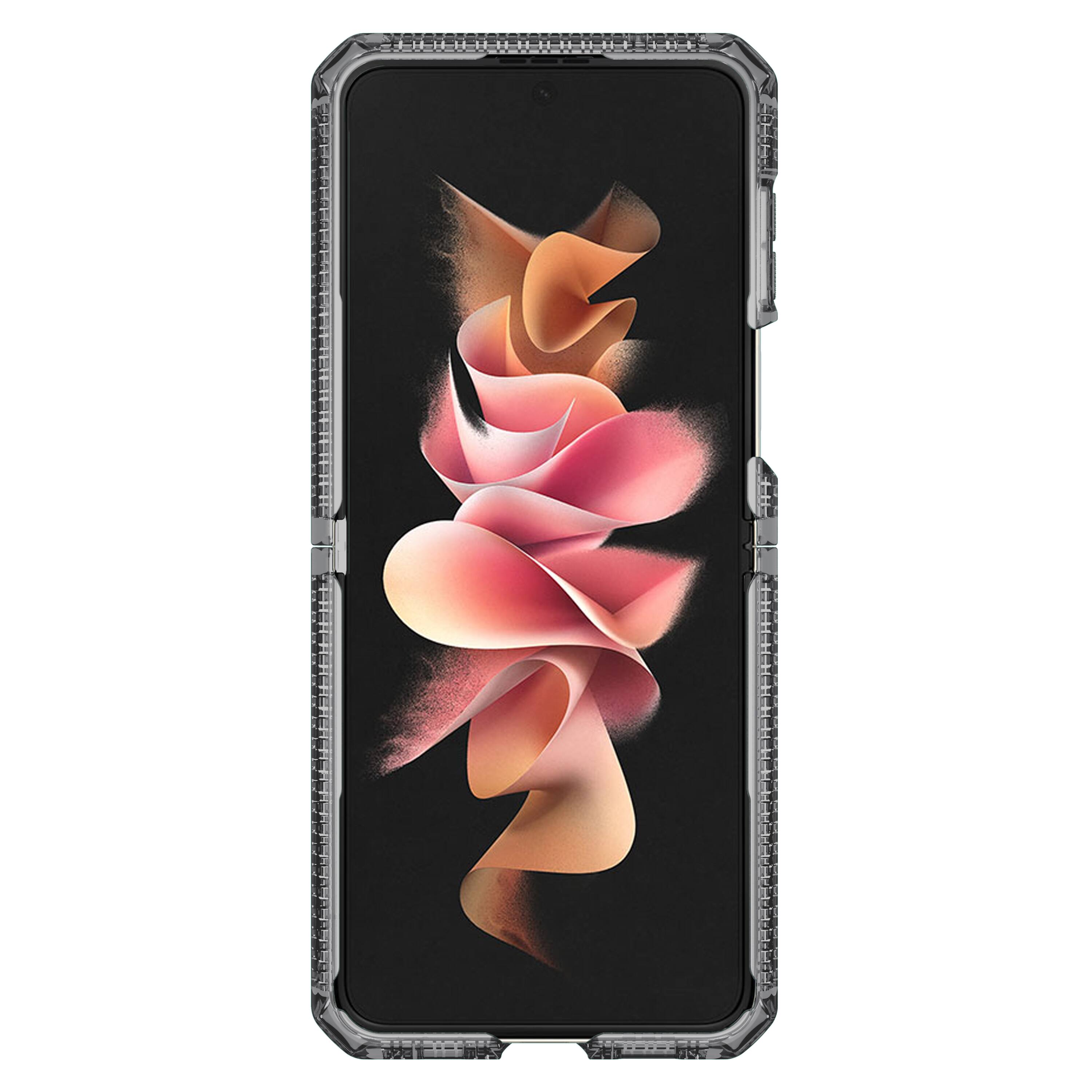 Angle. Itskins - ITSKINS - Hybrid_R Case for Samsung Galaxy Z Flip4 - Black and Transparent.