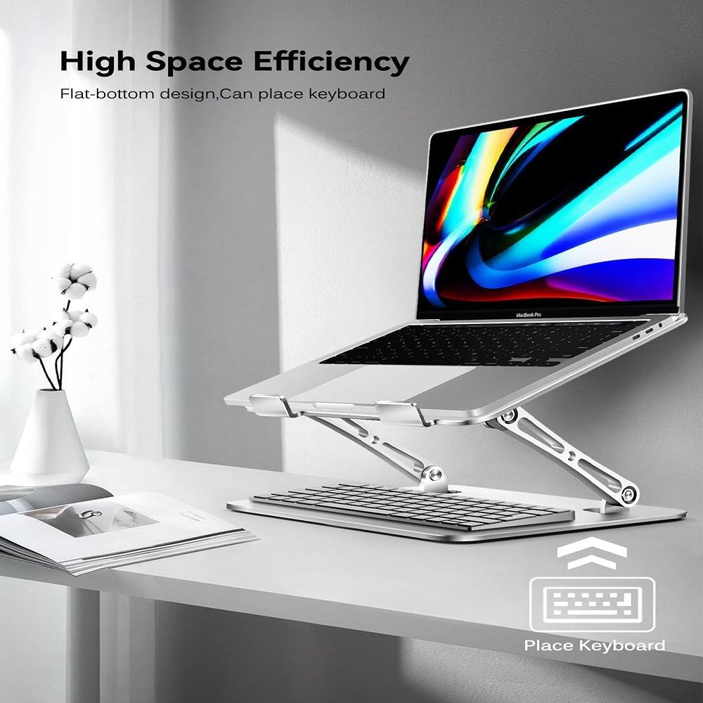High Space Efficiency  
Flat-bottom design, Can place keyboard  

Place Keyboard