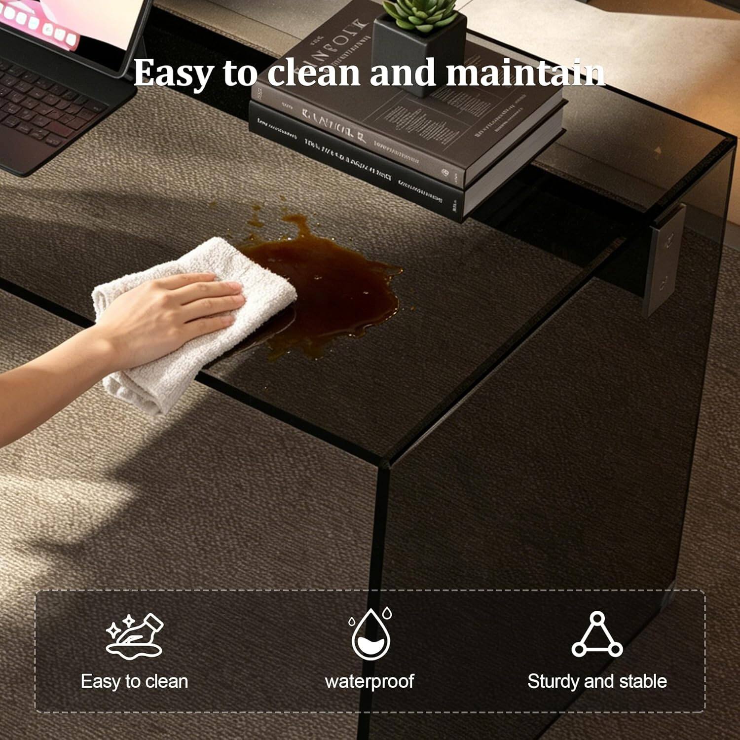 Easy to clean and maintain

- Easy to clean
- Waterproof
- Sturdy and stable