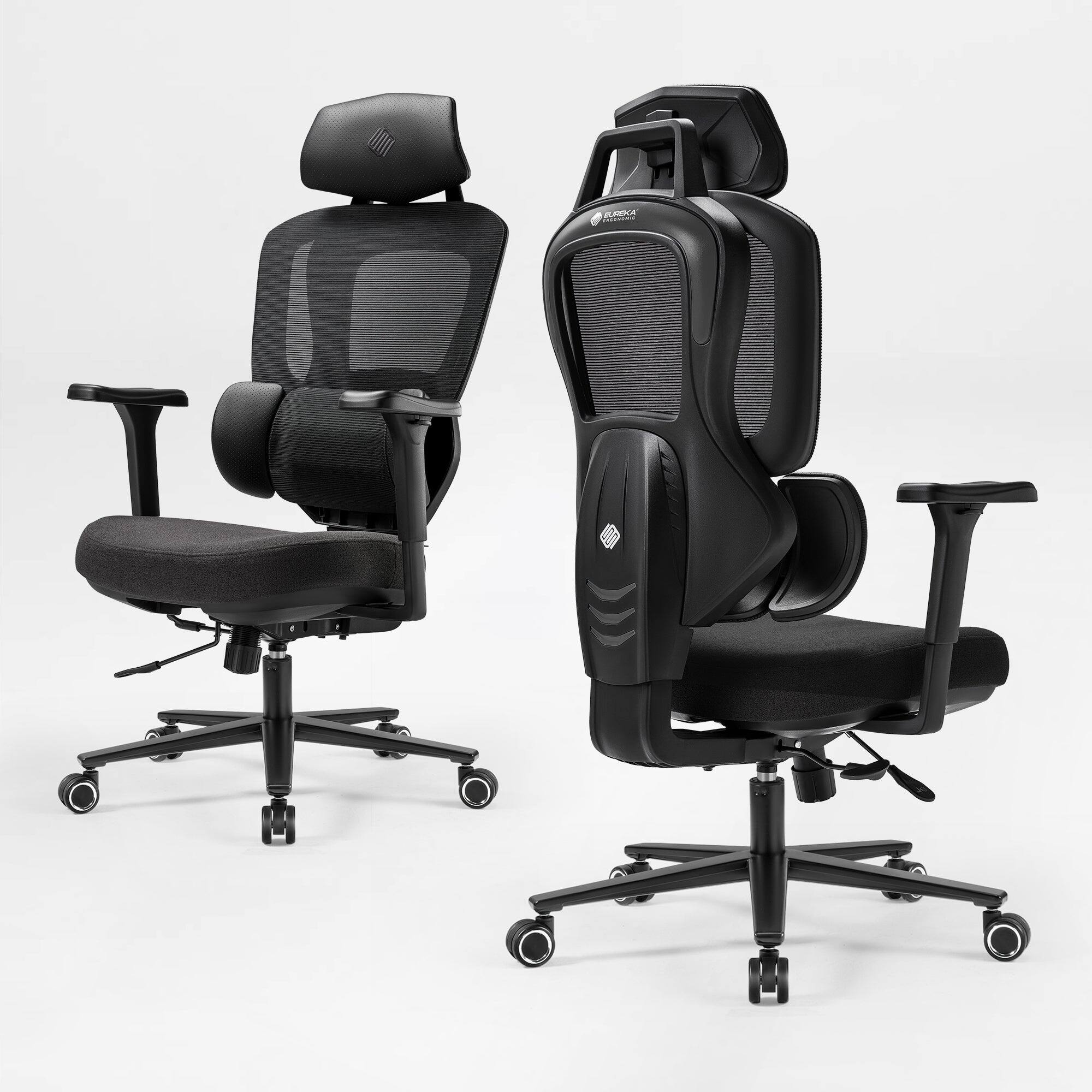 Alt View 1. Eureka Ergonomic - Ergonomic Gaming Chair with Adjustable Armrest Headrest & Lumbar Support - Black.
