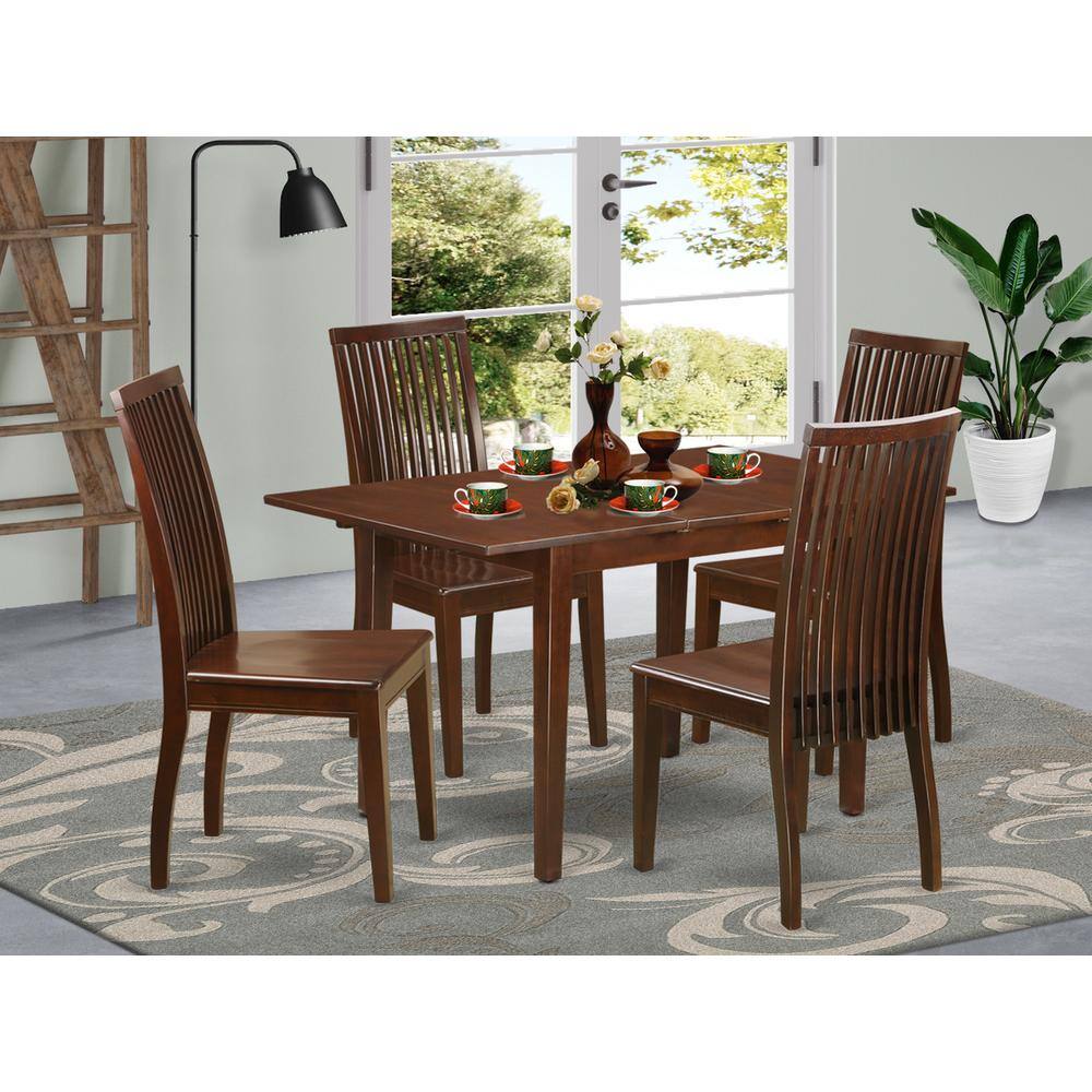 Left. East West Furniture - Dining Room Set Mahogany - Brown.