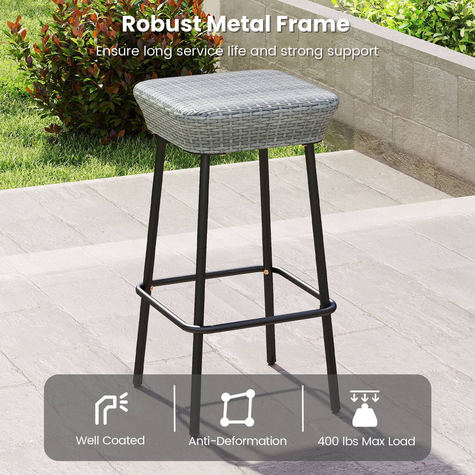 Robust Metal Frame: Ensure long service life and strong support. Well Coated: Anti-Deformation. 400 lbs Max Load.