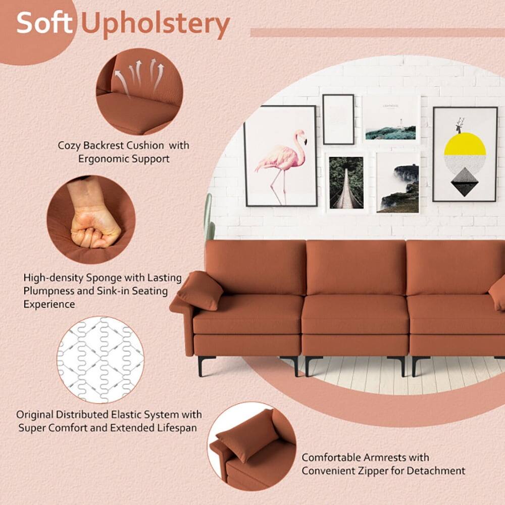 Soft Upholstery

- Cozy Backrest Cushion with Ergonomic Support
- High-density Sponge with Lasting Plumpness and Sink-in Seating Experience
- Original Distributed Elastic System with Super Comfort and Extended Lifespan
- Comfortable Armrests with Convenient Zipper for Detachment