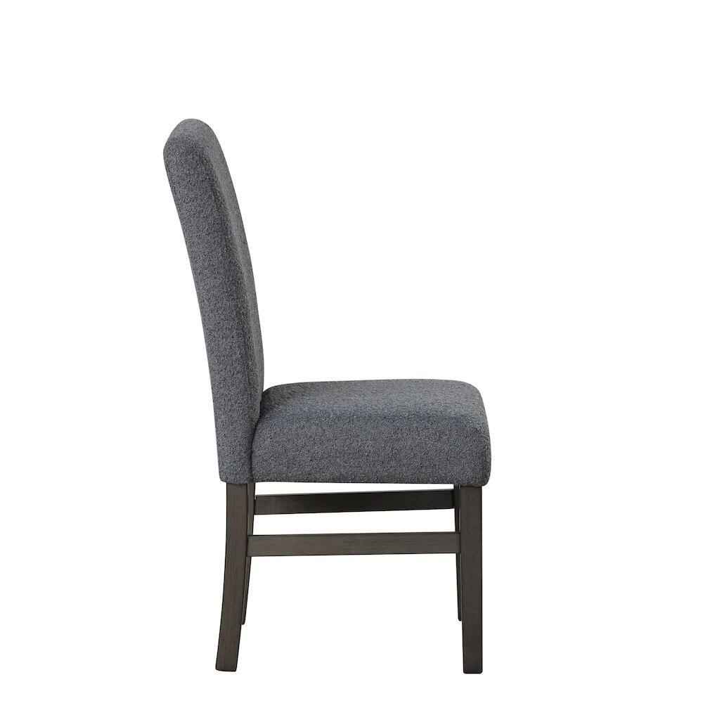Alt View 4. New Classic Furniture - High Line Upholstered Dining Chair (Set of 2), Gray - Grey.