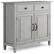 Front. Simpli Home - Connaught Entryway Storage Cabinet - Fog Grey.