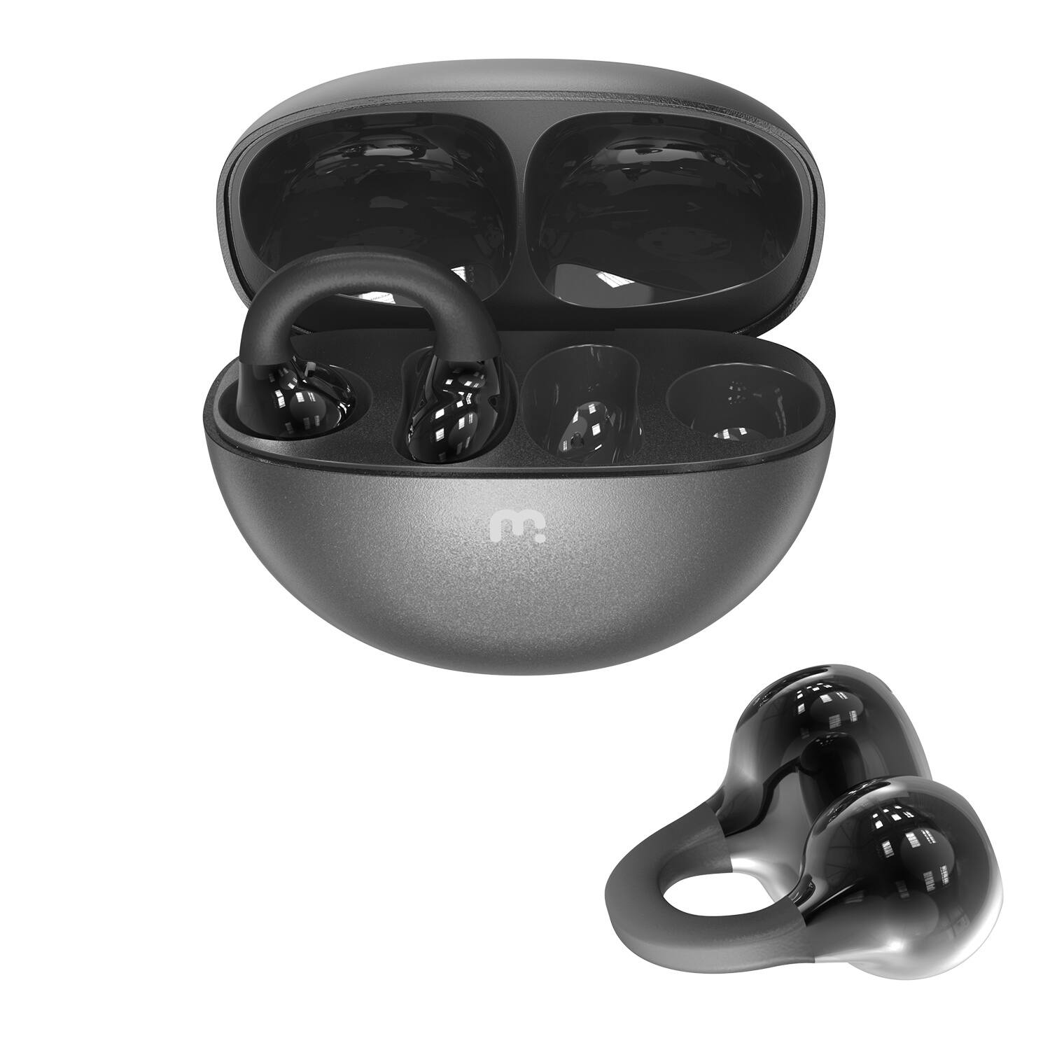 Front. Mybat Pro - MyBat Pro Clip Open-Ear Earbuds - Grey.