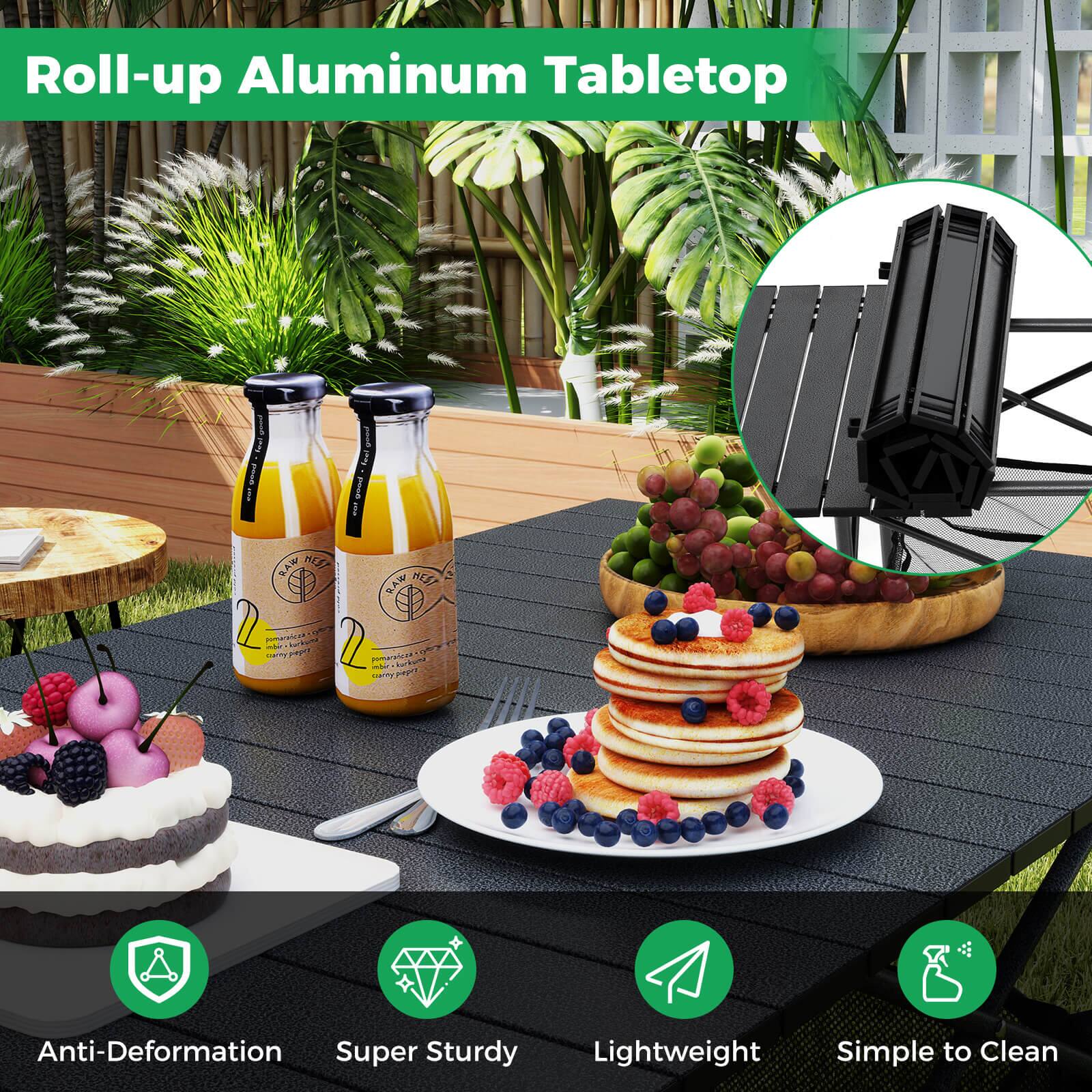 Roll-up Aluminum Tabletop

- Anti-Deformation
- Super Sturdy
- Lightweight
- Simple to Clean