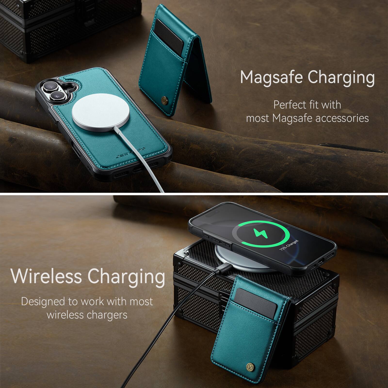 Magsafe Charging  
Perfect fit with most Magsafe accessories  

Wireless Charging  
Designed to work with most wireless chargers