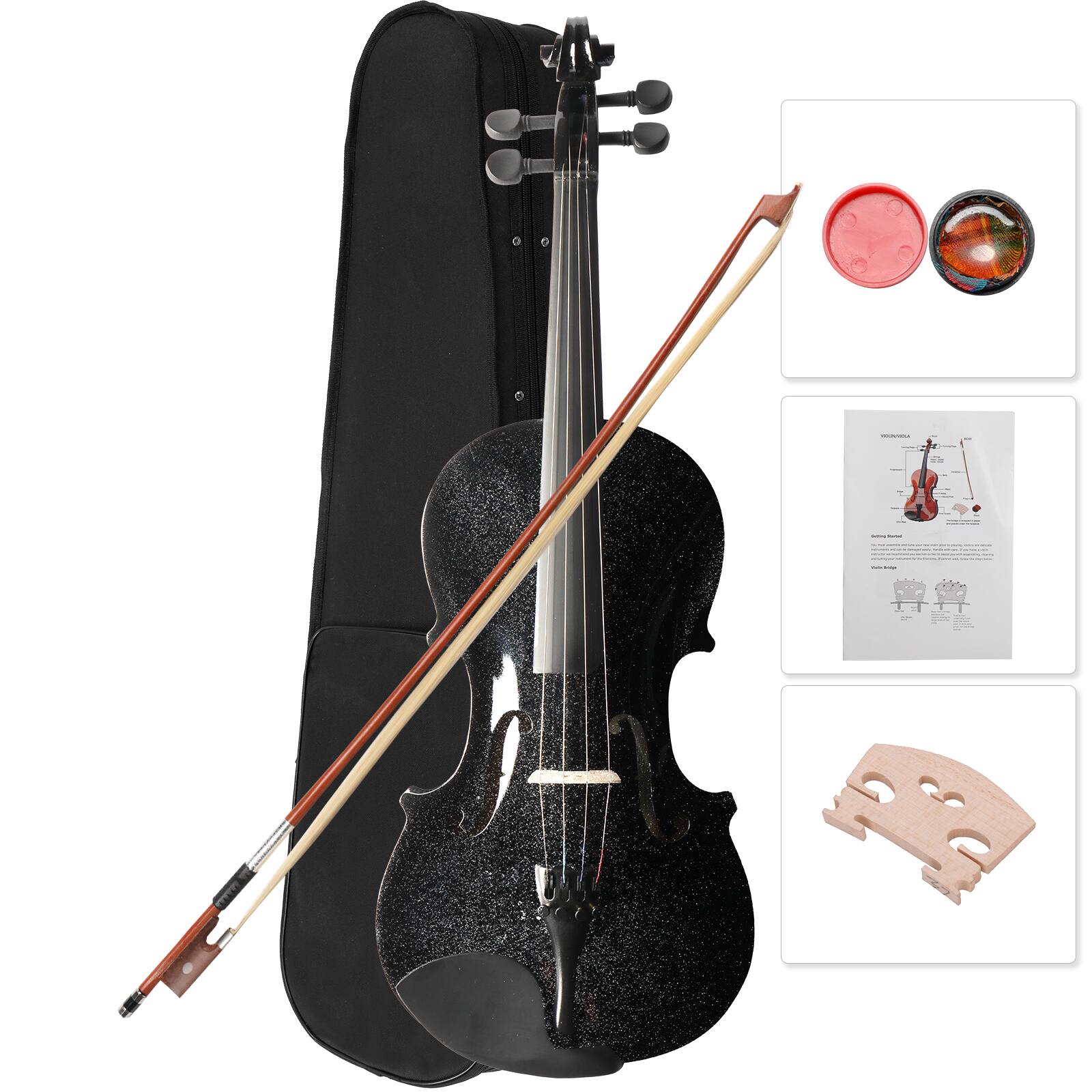 Front. Winado - Violin for Beginners Students, Acoustic Violins 4/4, Full Size Fiddle Kit with Case, Bow, Rosin, Adult Teens Age 11+.