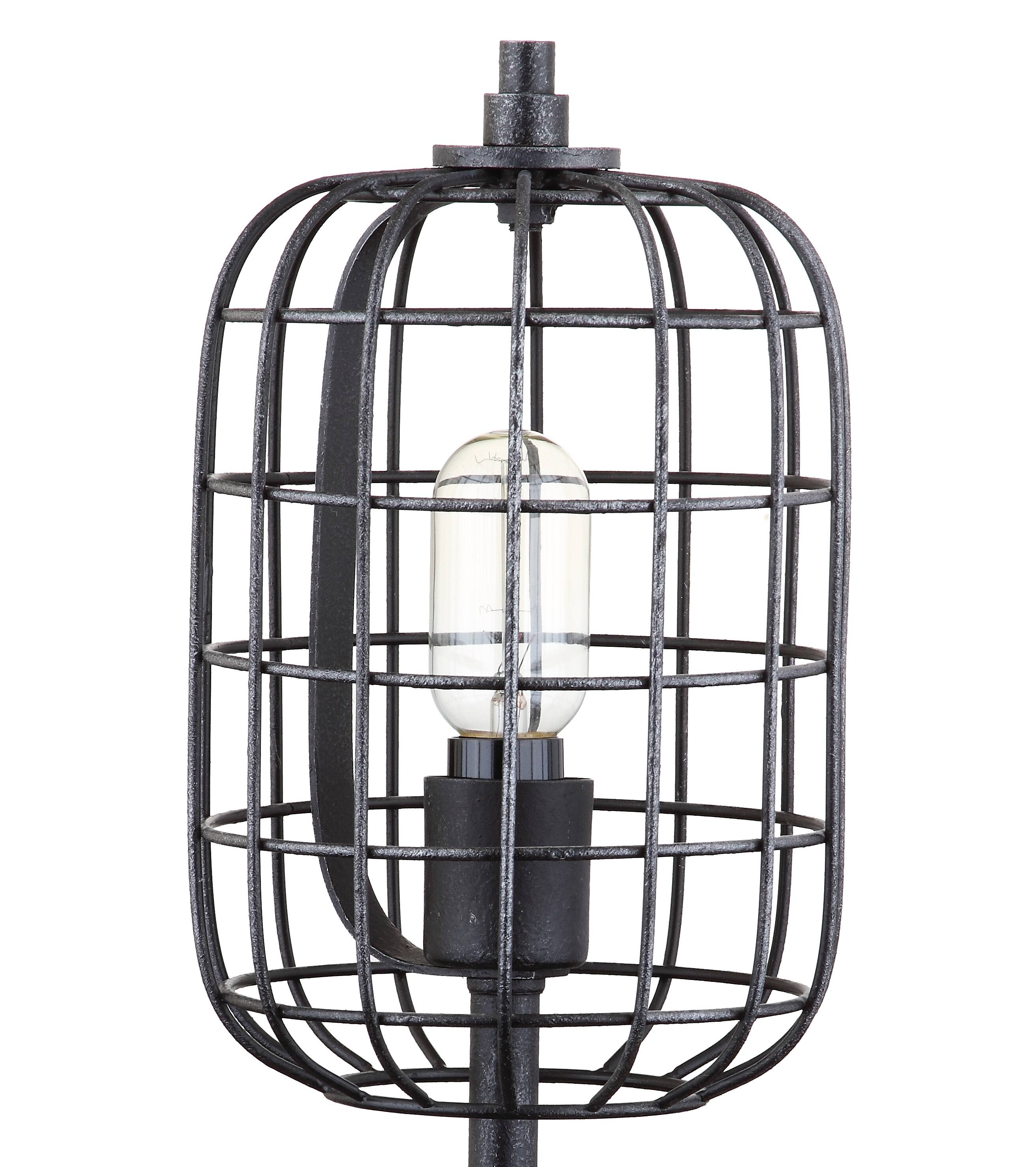 Alt View 6. Jonathan Y - Odette 20" Industrial Metal Table Lamp, Black/Silver - Black/Silver.