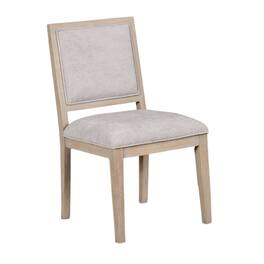 Manhattan Lane - Kizie Dining Side Chair Set of 2, Rustic Panel Design Tawny Brown Wood - Tawny Brown, White