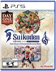 Suikoden I, II & II HD Remaster: Gate Rune & Dunan Unification Wars (Day One Edition) for PS5. Rated ESRB T for Teen.