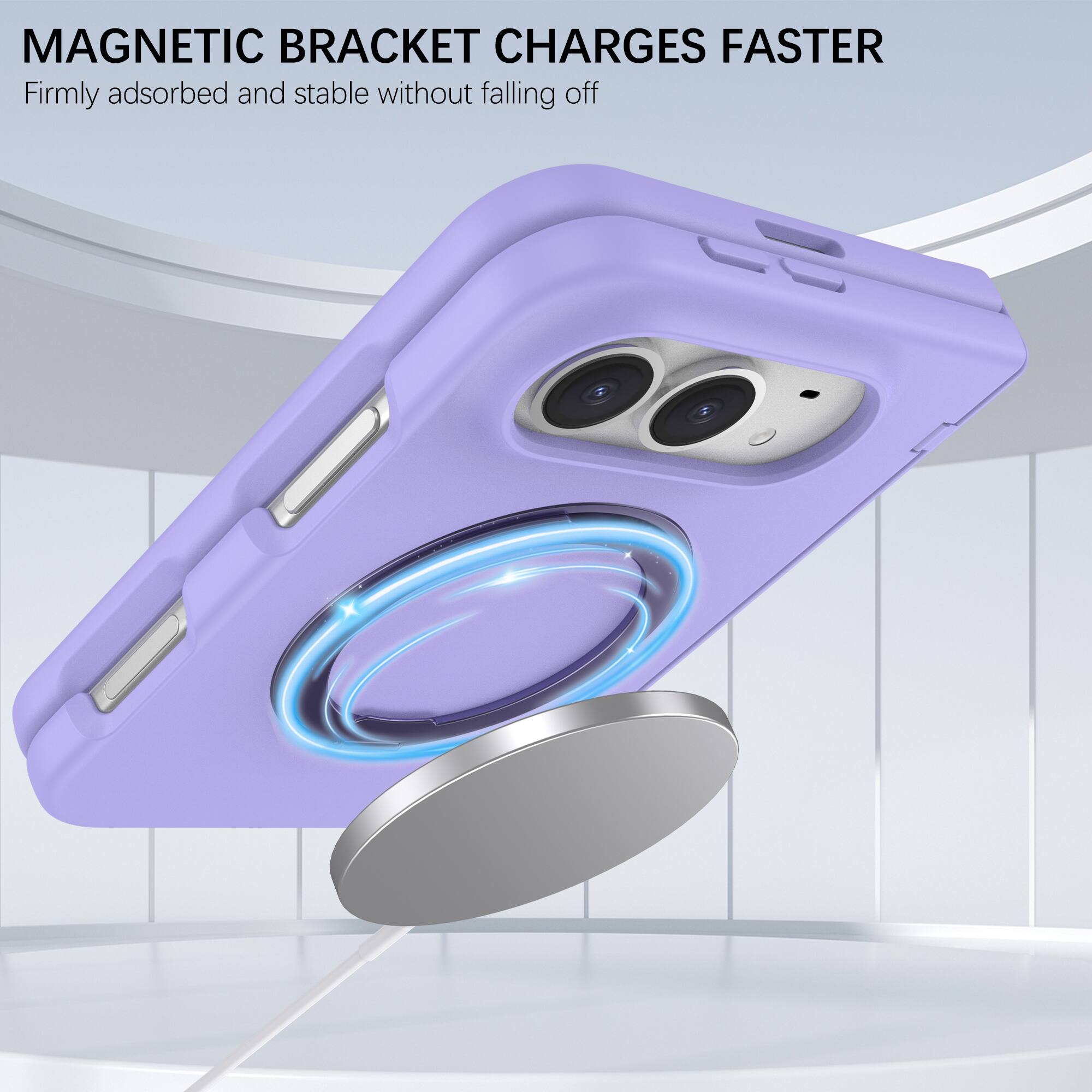MAGNETIC BRACKET CHARGES FASTER  
Firmly adsorbed and stable without falling off