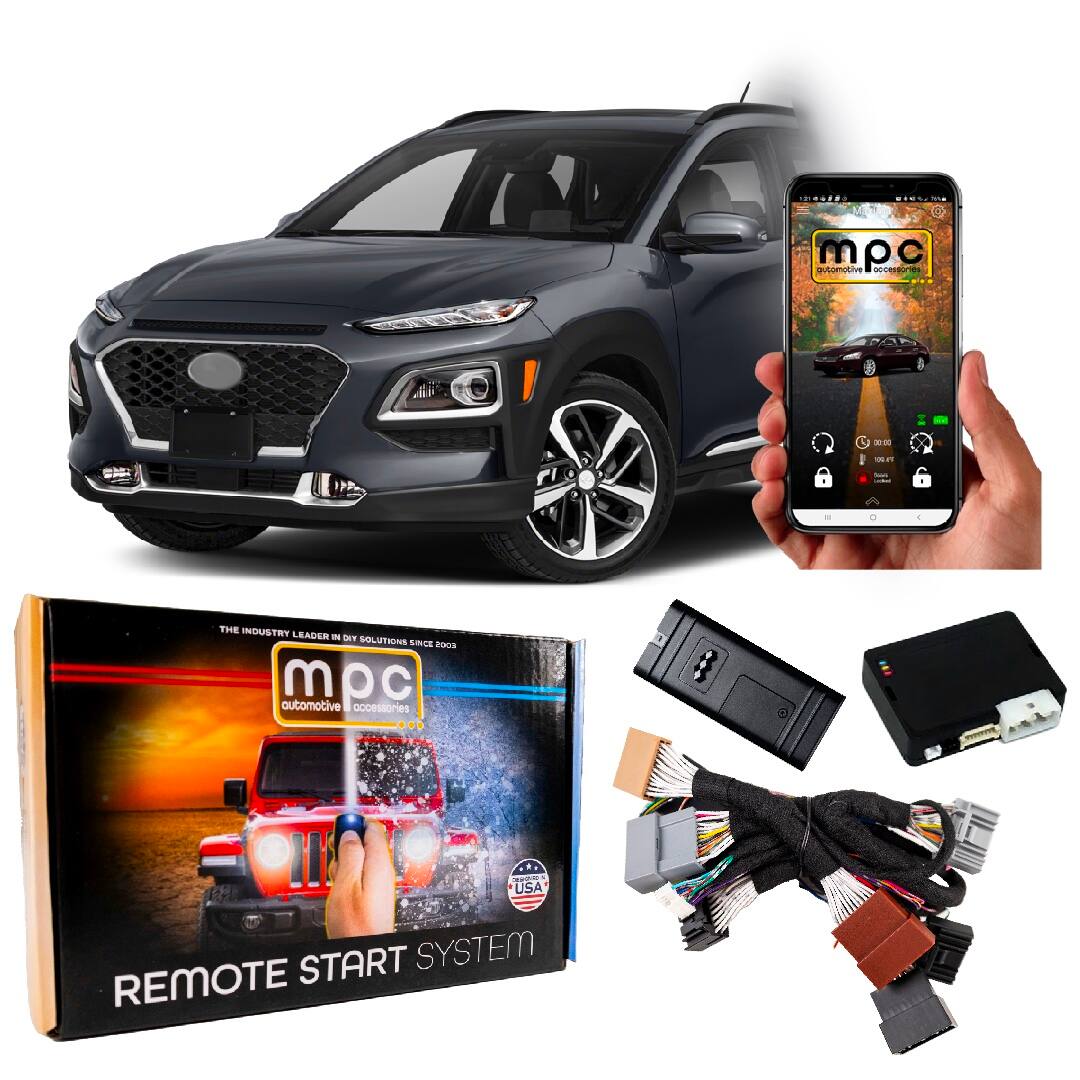 MPC - Remote Start Kit For Hyundai Kona 2018-2021 | Phone App Control | Plug and Play - Black