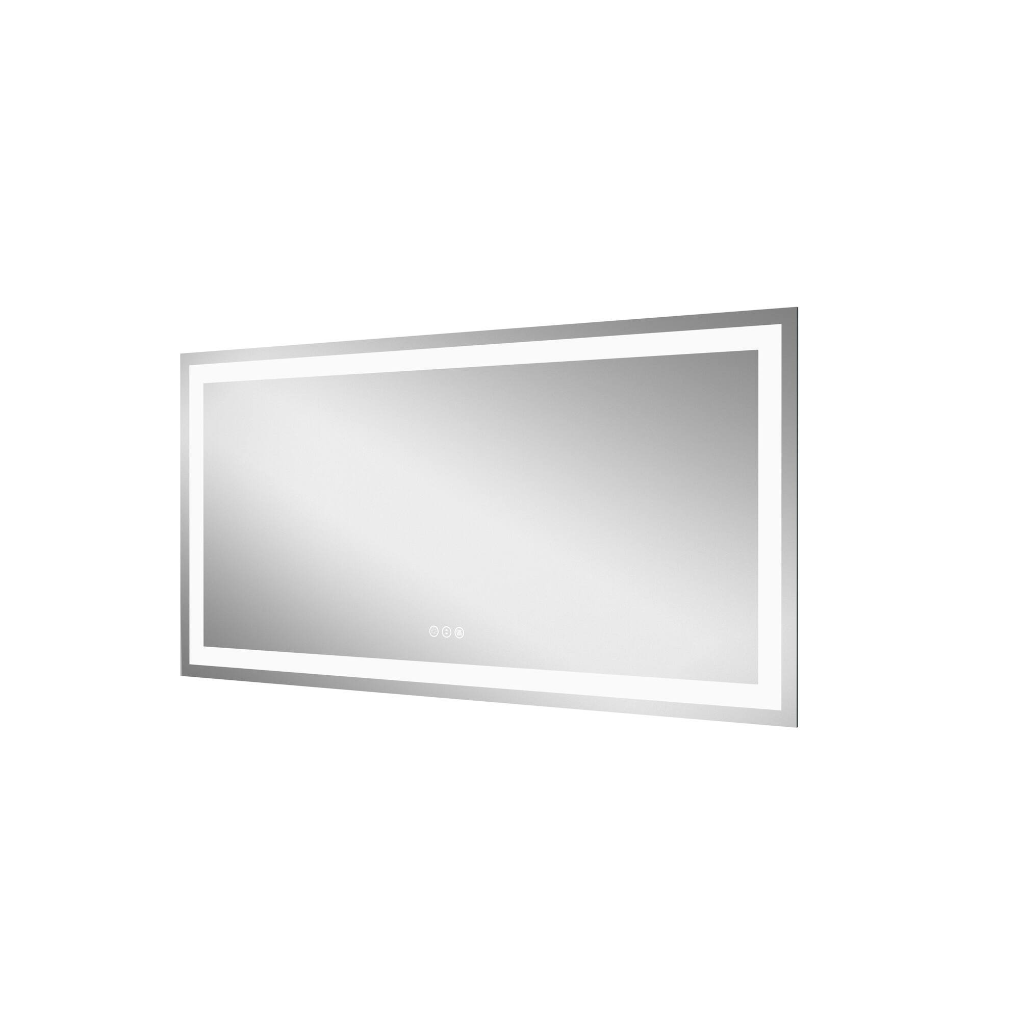 Alt View 2. Boyel Living - 36 in W x 72 in L Rectangular Frameless Wall Bathroom Vanity Mirror with Front and Backlit and Anti Fog.