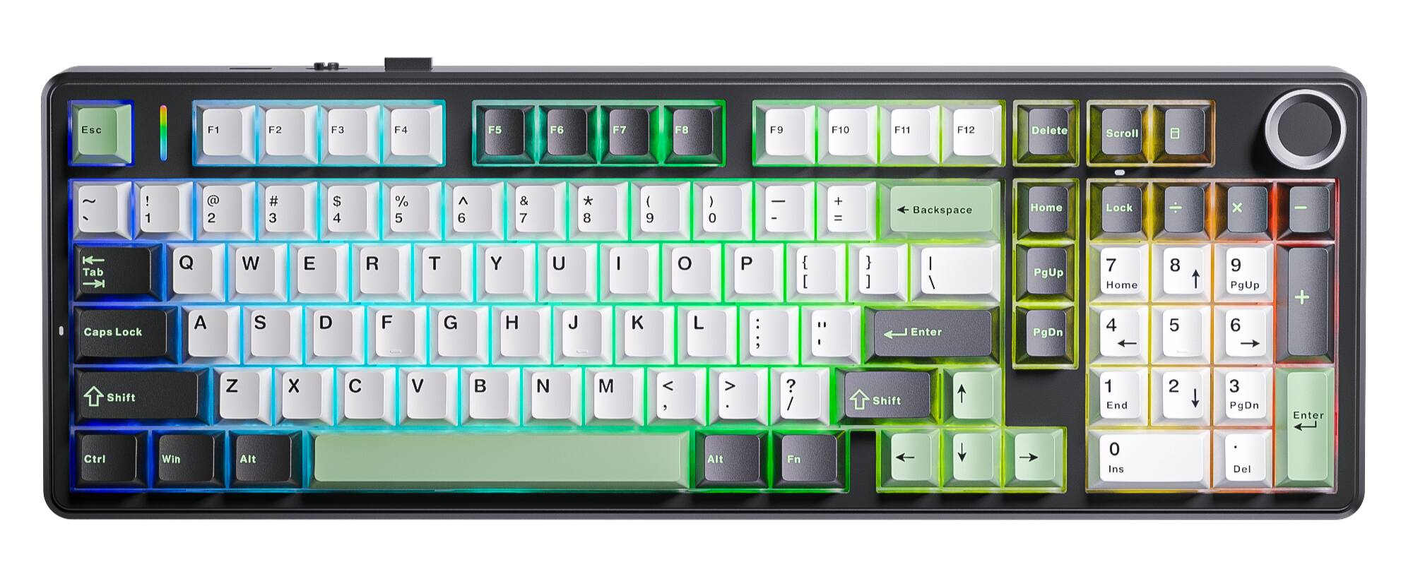 Esc F1 F2 F3 F4 F5 F6 F7 F8 F9 F10 F11 F12 Delete Scroll ~ ! @ # $ % ^ & * ( ) - + = Backspace Home Lock x Tab Caps Lock Q W E R T Y U I O P { [ } ] | Enter PgUp PgDn 7 8 9 4 5 6 Home PgUp PgDn 1 2 3 End Shift Z X C V B N M , < > ? / Shift 0 Ins Del Ctrl Win Alt Fn