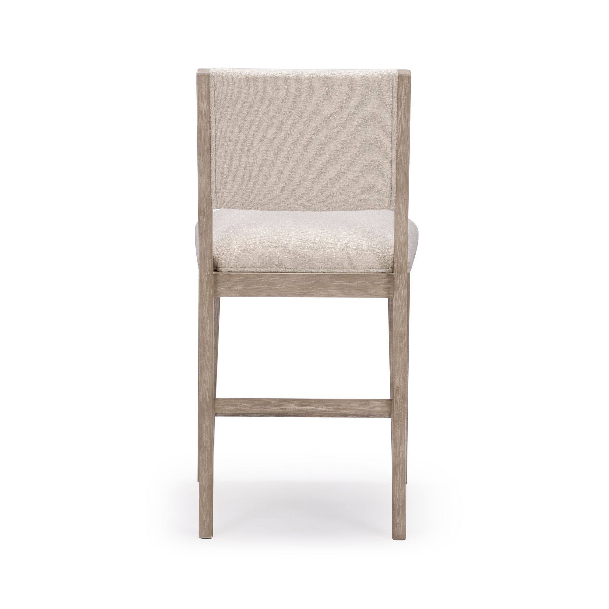 Alt View 3. Plank+Beam - Sereno Stool Counter Height (24in) (2 pack)|| Antique White/Ivory Cushion - Antique White/Ivory Cushion.