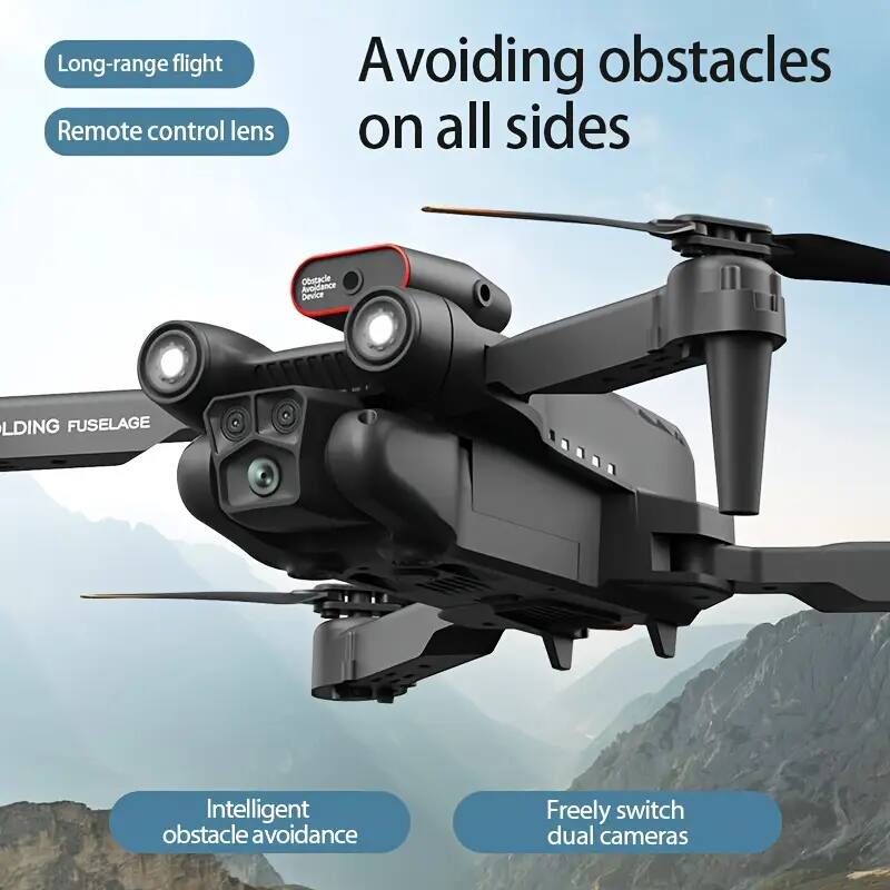 Long-range flight  
Remote control lens  
Avoiding obstacles on all sides  
Obstacle Avoidance Device  
LDING FUSELAGE  
Intelligent obstacle avoidance  
Freely switch dual cameras