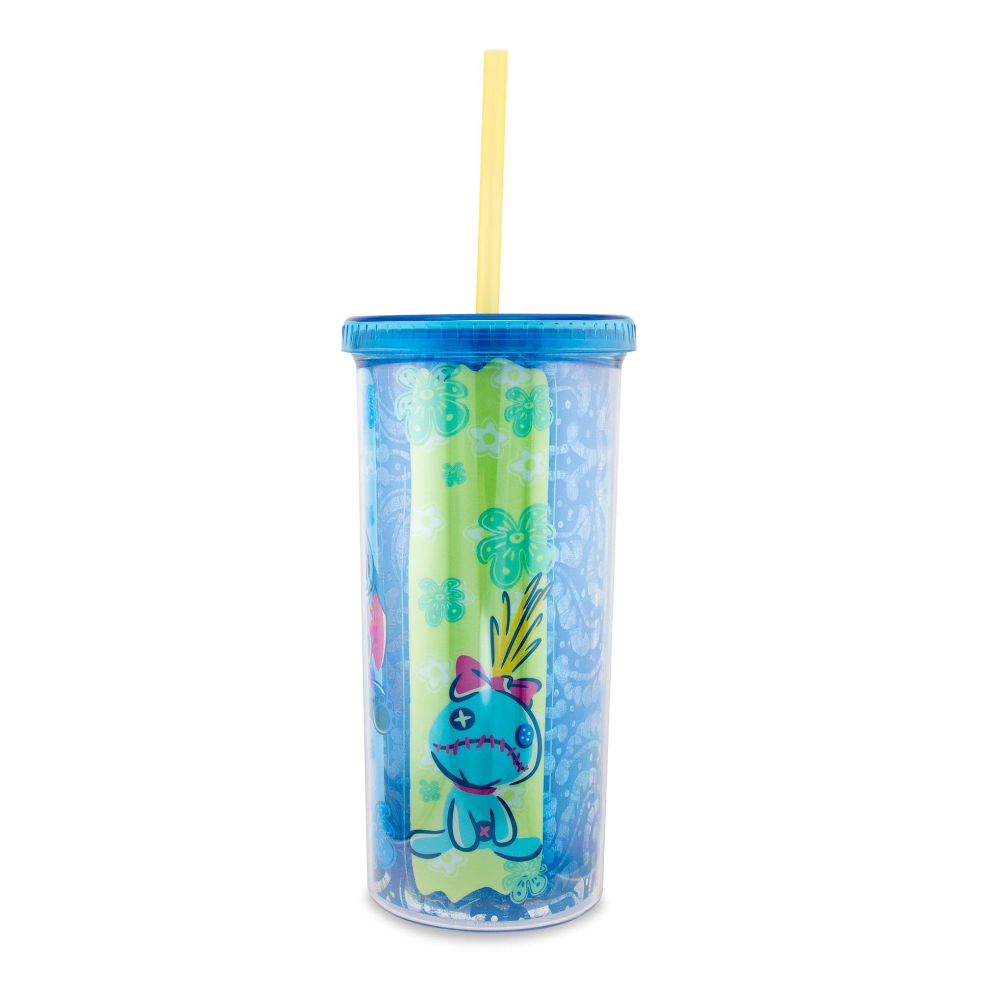 Alt View 10. Disney - Disney Lilo & Stitch Scrump 20-Ounce Plastic Carnival Cup With Lid and Straw - Blue.