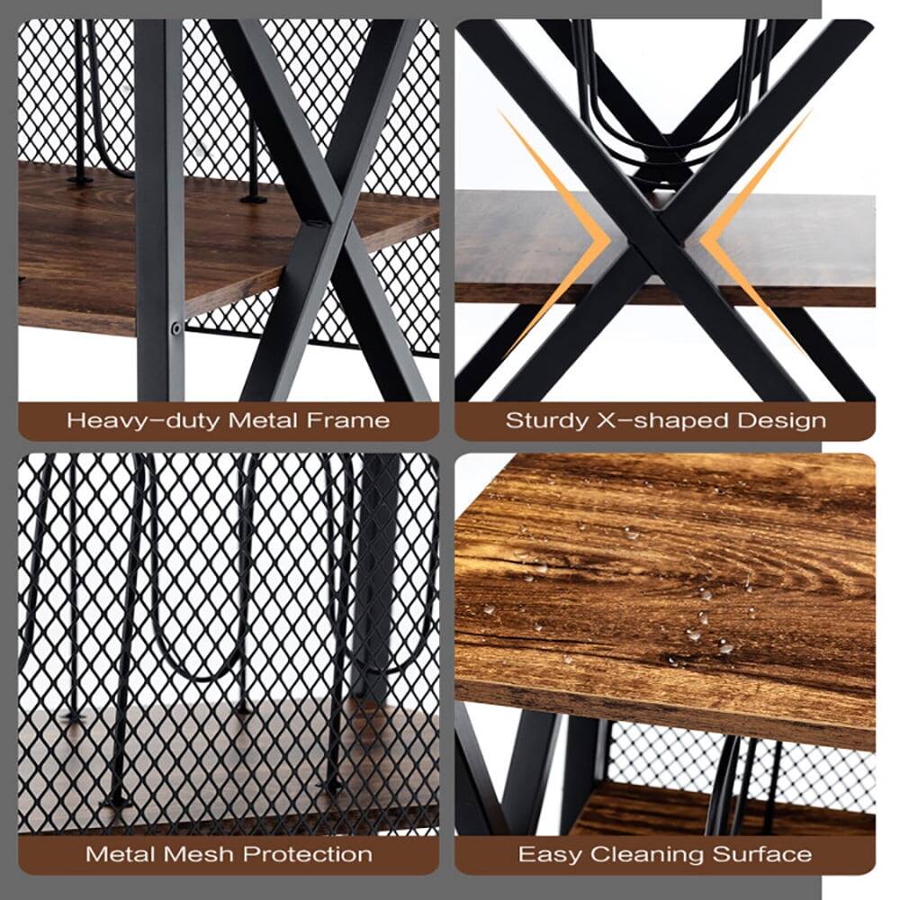 Heavy-duty Metal Frame  
Sturdy X-shaped Design  
Metal Mesh Protection  
Easy Cleaning Surface