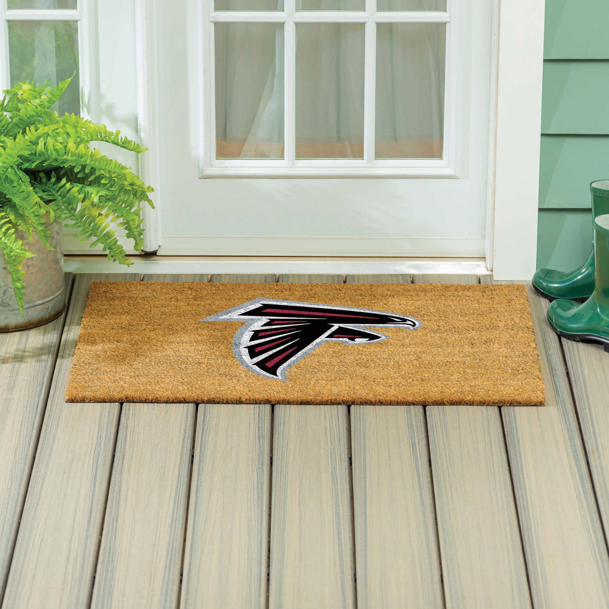 Alt View 3. Evergreen Enterprises - Atlanta Falcons 24" x 36" Outdoor Team Logo Coir Mat - Brown.