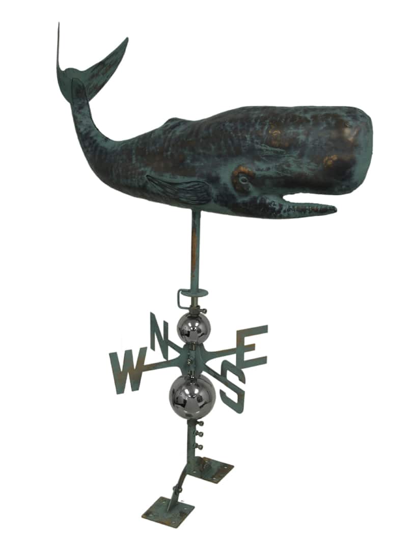 Zeckos - Verdigris Finish Metal Whale Weather Vane w/Roof Mount - Dark Green price history on PriceWatchPro