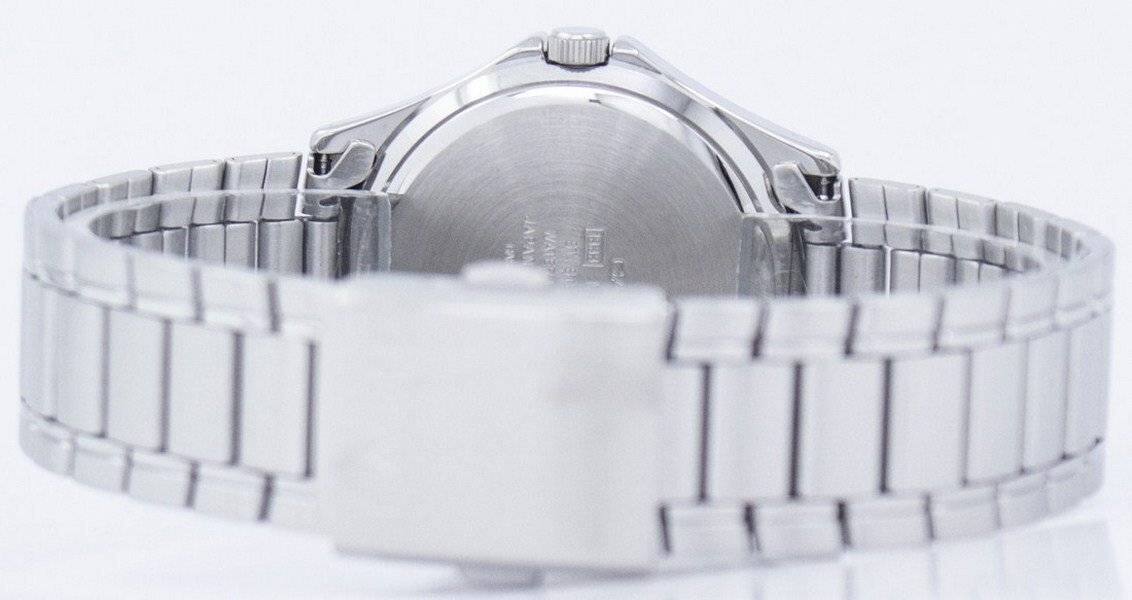 Alt View 2. Casio - Enticer Quartz MTP-1239D-1ADF Mens Watch Analog Black Dial Stainless Steel Day/Date - Silver.