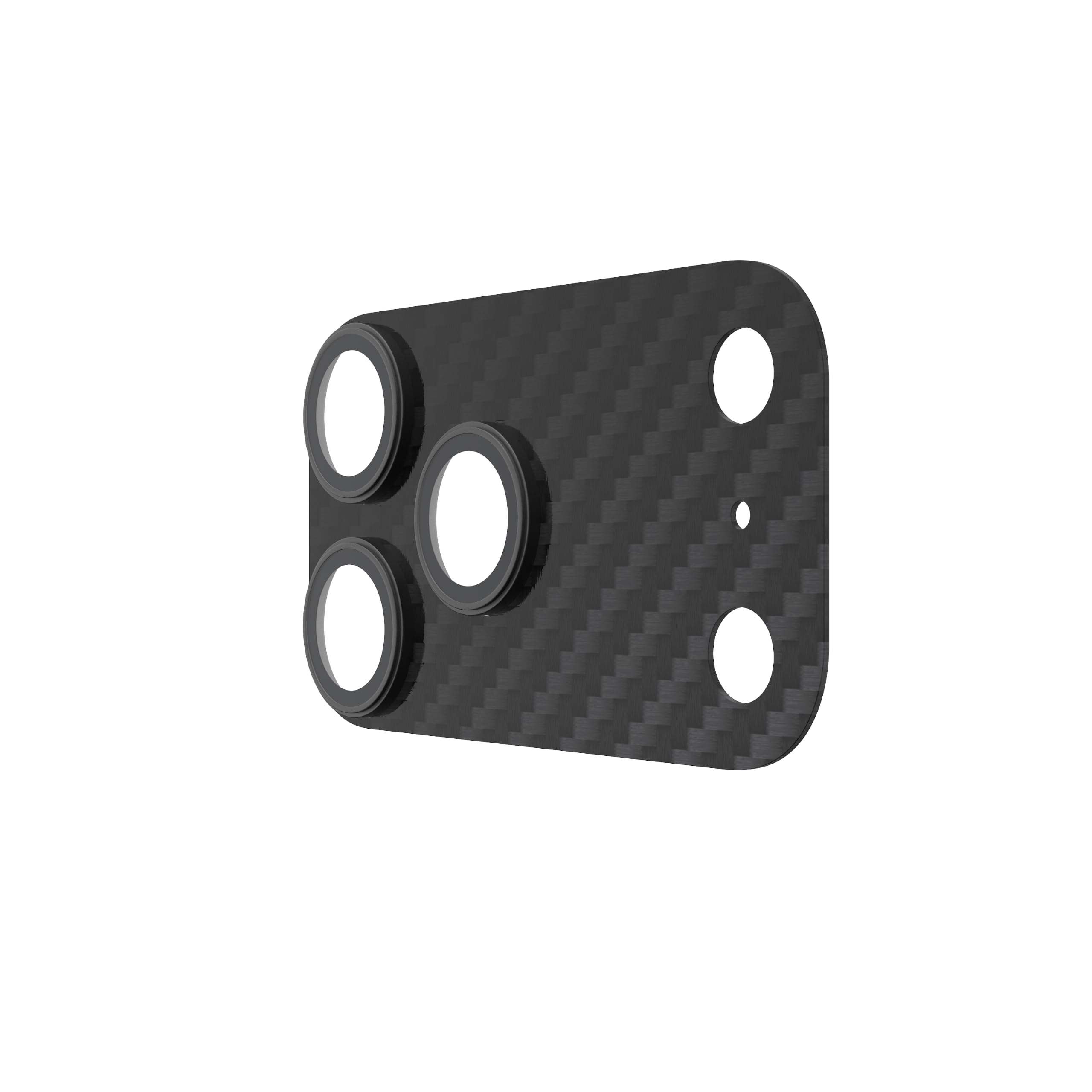 Front. UAG - iPhone 18 Pro Max Glass Camera Lens Protector & Camera Plate Protector, Aluminosilicate Glass & Carbon Fiber Backplate - Carbon Fiber/Black.