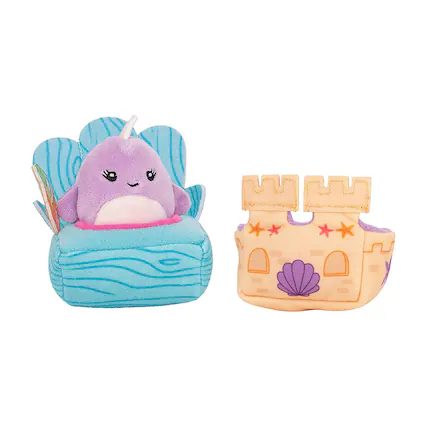 Front. Kellytoy - Squishville Mini Squishmallow Plush | Beach Set - Purple.