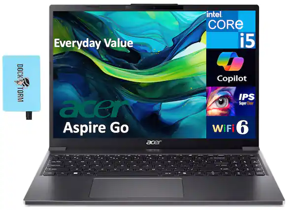 DOCK TORM
Everyday Value
acer Aspire Go
intel CORE i5
Copilot
IPS Super Clear
WiFi 6