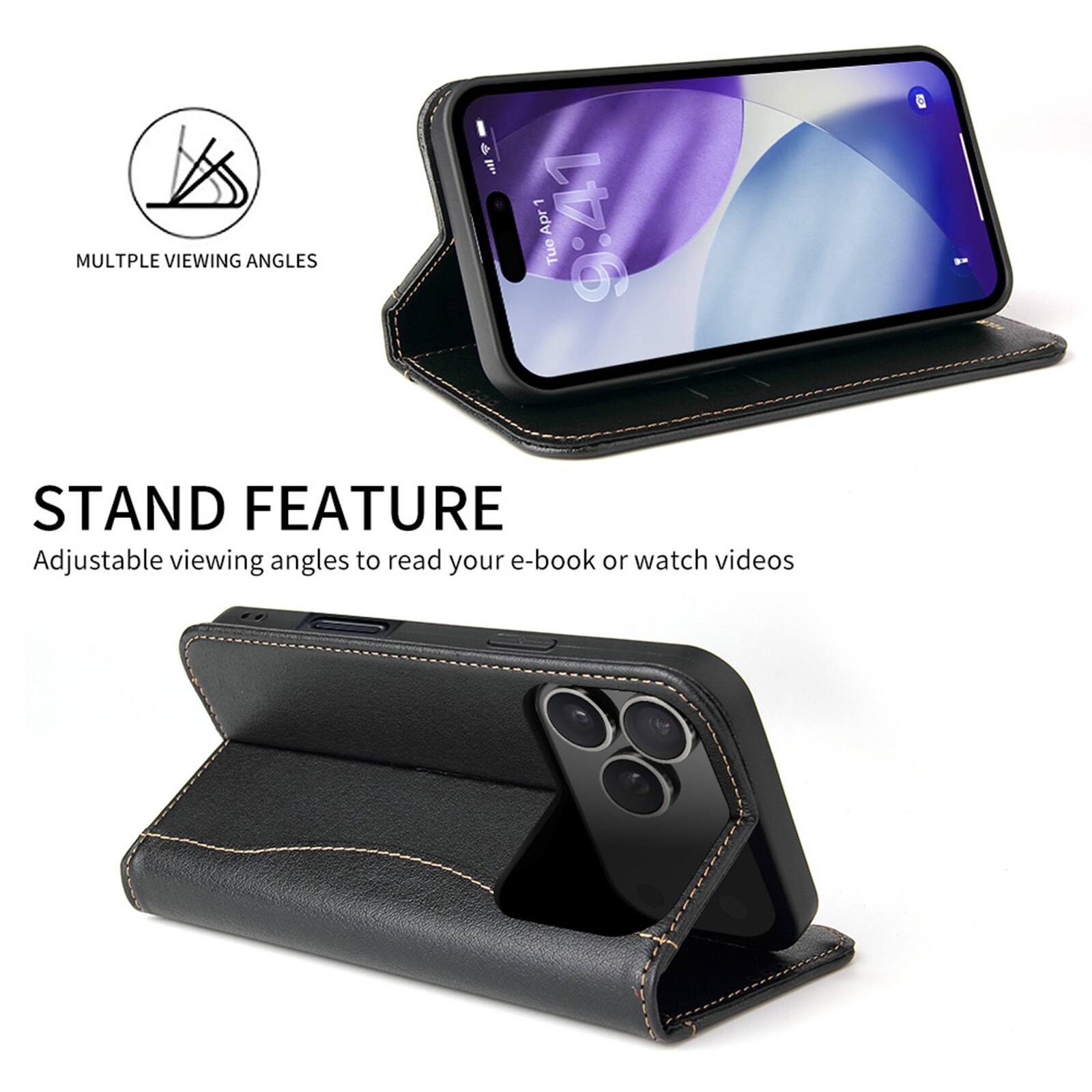 Dteck Luxury Wallet Case for iPhone 18 Pro Max, Shockproof Magnetic ...