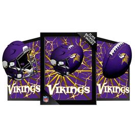 Sporticulture - Minnesota Vikings 14" x 18" Framed 3D Lenticular Art - Purple