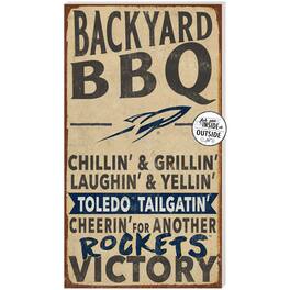 Jardine - Toledo Rockets 11'' x 20'' Indoor/Outdoor BBQ Sign - Brown
