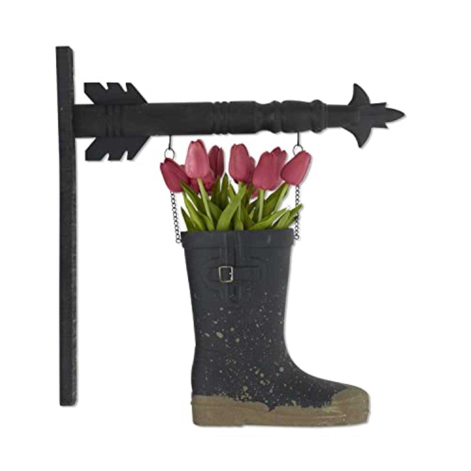 Left. K&K Interiors - K&K Interiors Black Muddy Boot Arrow Replacement Sign 9.75 x 9 inch - Arrow Sold Separately - Black.