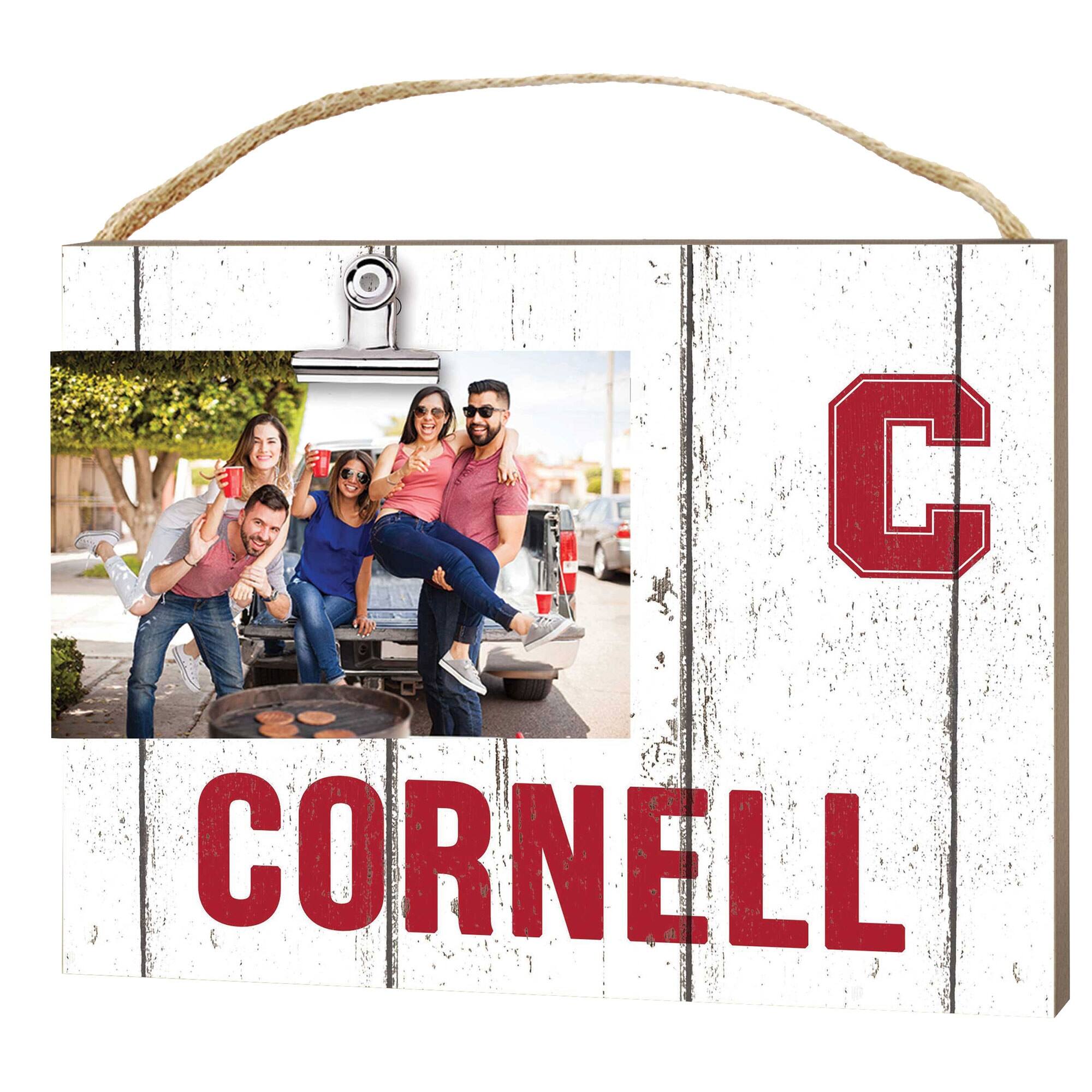 Front. Jardine - Cornell Big Red 8" x 10" Weathered Clip It Frame - White.