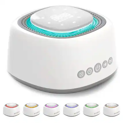 Front. Dazzed Corner - Sound Machine,Portable Noise Machine for Sleeping Baby - White.