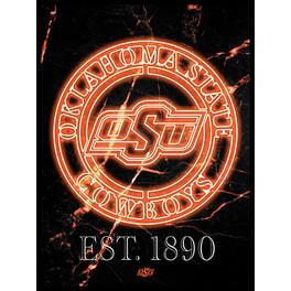 Fan Creations - Oklahoma State Cowboys 12'' x 16'' Framed Circle Logo Print - Black