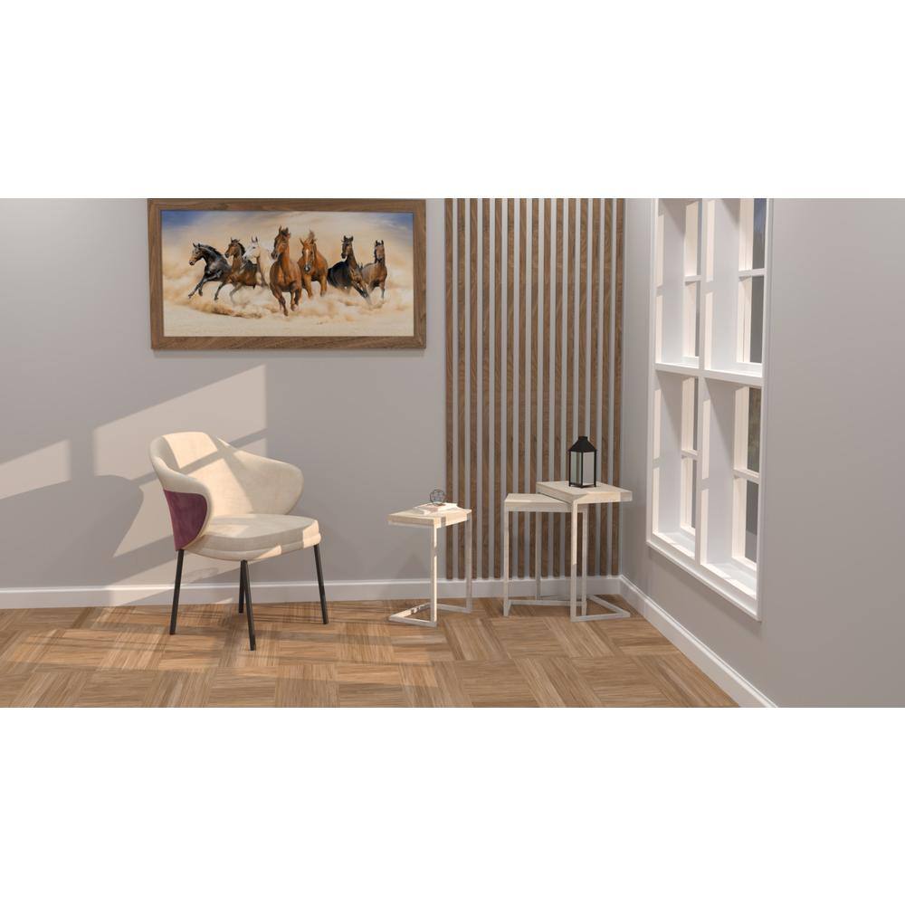 Alt View 1. Carolina Chair & Table - Addison Nesting Table Set - Whitewash - Whitewash.