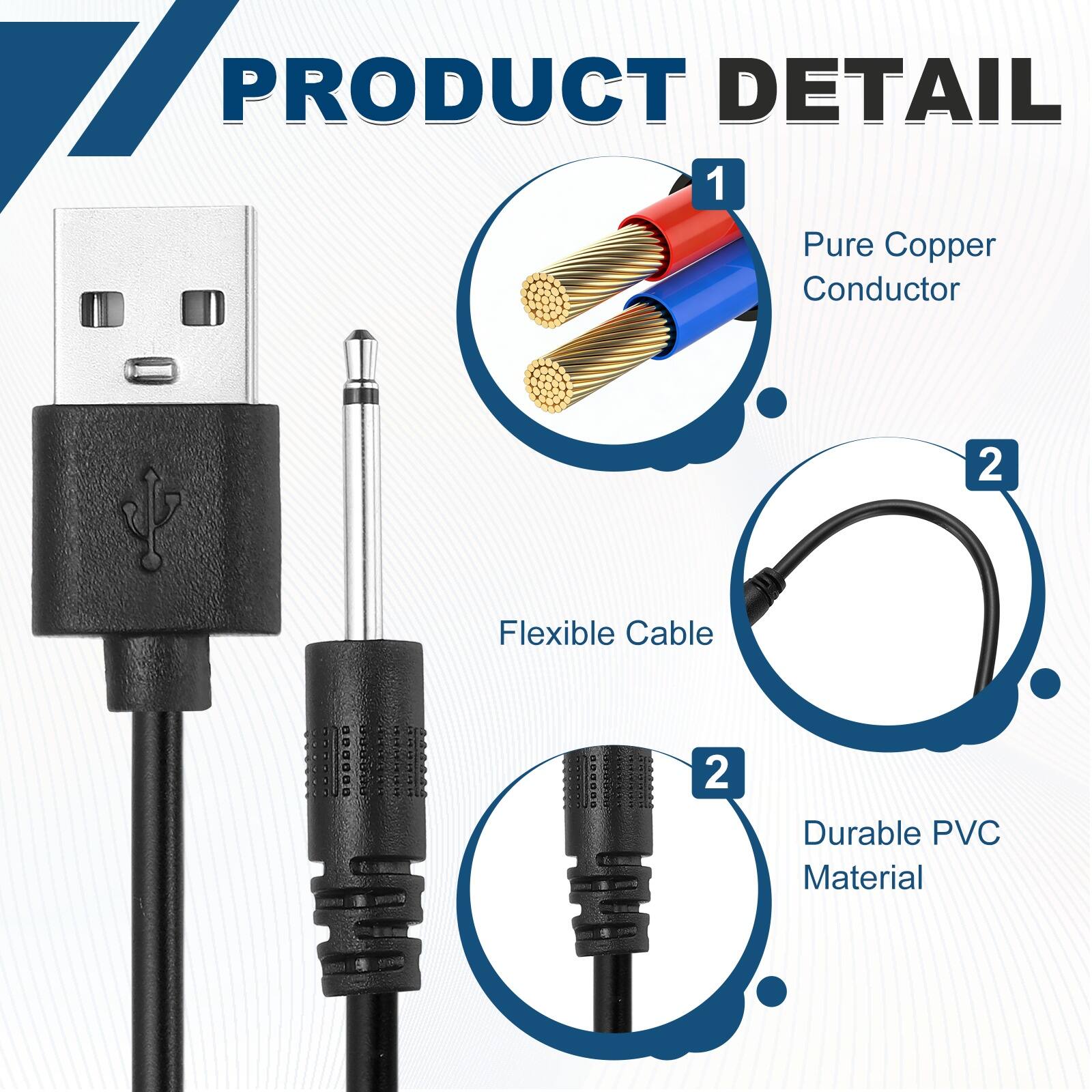 PRODUCT DETAIL
1. Pure Copper Conductor
2. Flexible Cable
2. Durable PVC Material