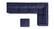 Left. Lovesac - 6 Seats + 8 Sides Sapphire Navy Corded Velvet & Standard Foam - Sapphire Navy.