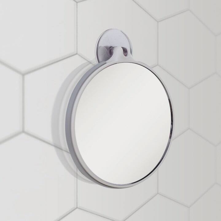 Left. Zadro - Compact Mirror with Dual 10X/5X Magnifications & Suction Cup - Gray.