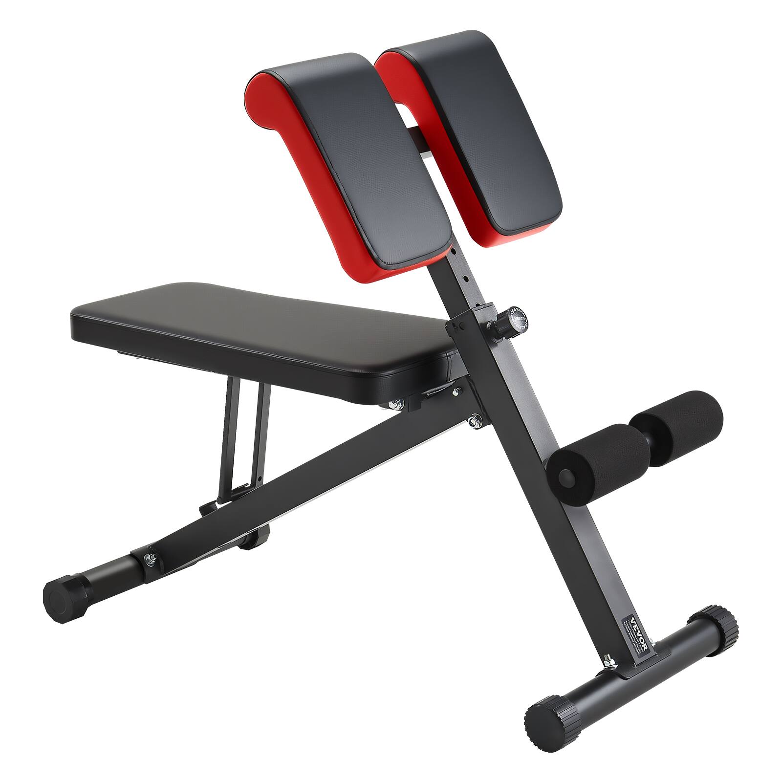 Alt View 5. VEVOR - Multi-Functional Weight Bench for Full Body Workout, Roman Chair Hyperextension Bench, 330 lbs Adjustable - Black+Red.
