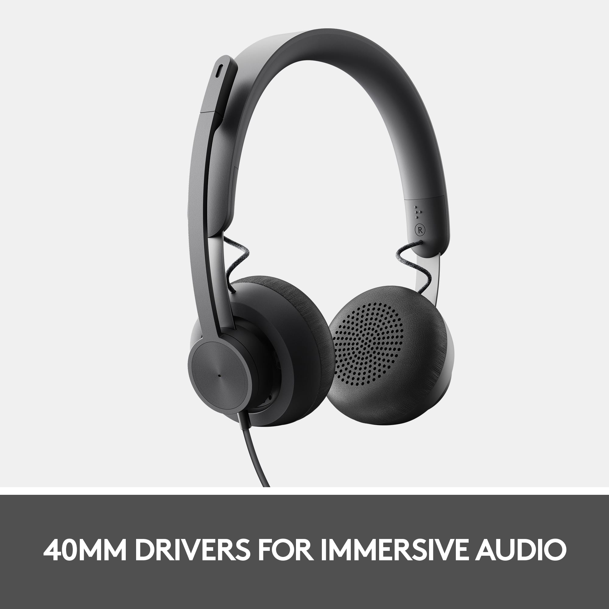 "40mm drivers for immersive audio"