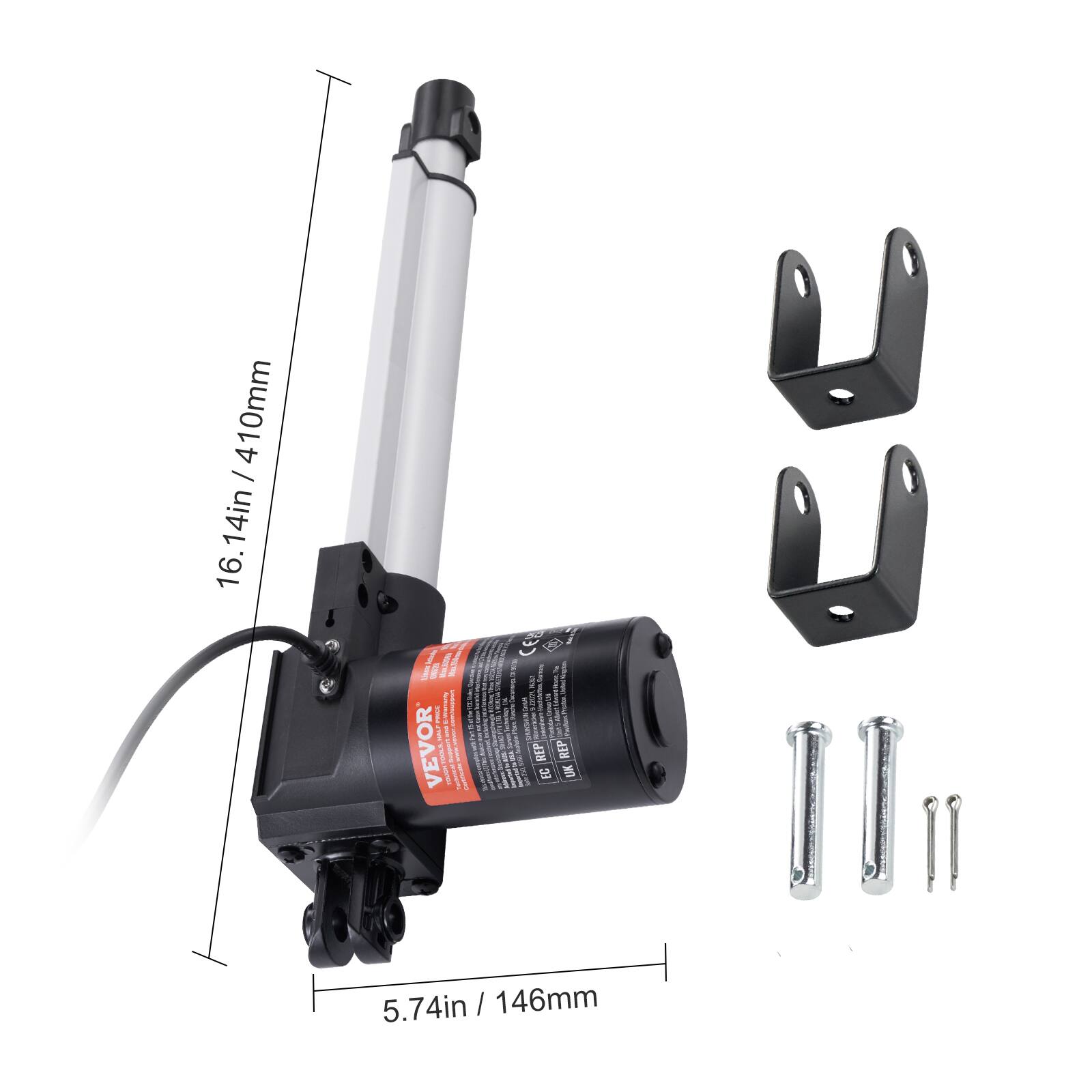 410mm 0mm 1 4 - 14in 16.63 1 I A i I A 1 I 1 1 ! I I I . 1 1 : | 1 I I i I i wt ! i 1 I 2 I VEVOR I I VEVOR I i I I 1 A REP REP I ! I I 2 1 3 29 UK 5.74in I 146mm