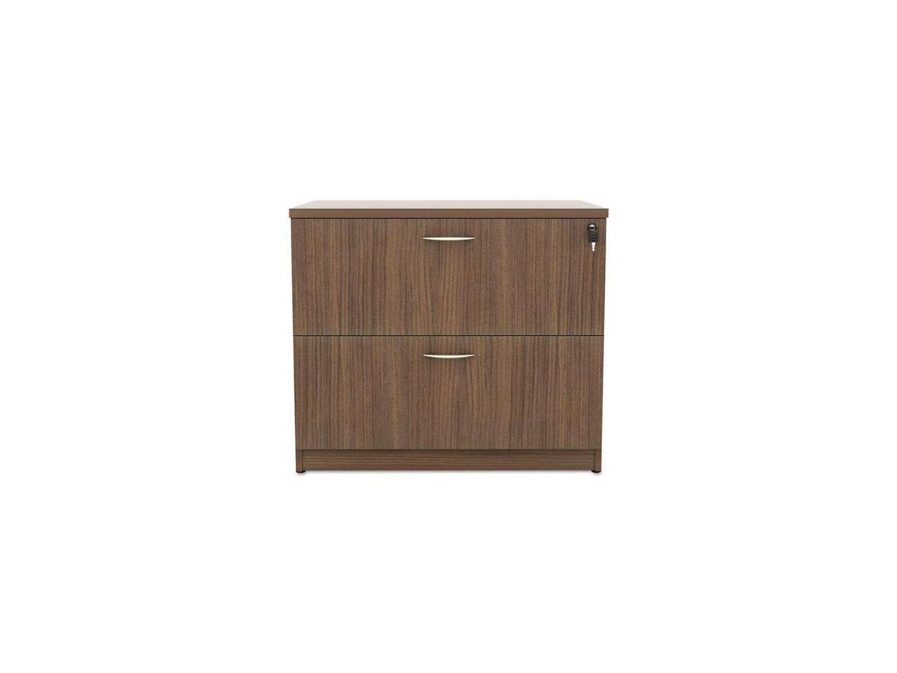 Alt View 7. Alera - Alera - VA513622WA - Alera Valencia Series Two-Drawer Lateral File, 34w x 22 3/4d x 29 1/2h, Walnut.