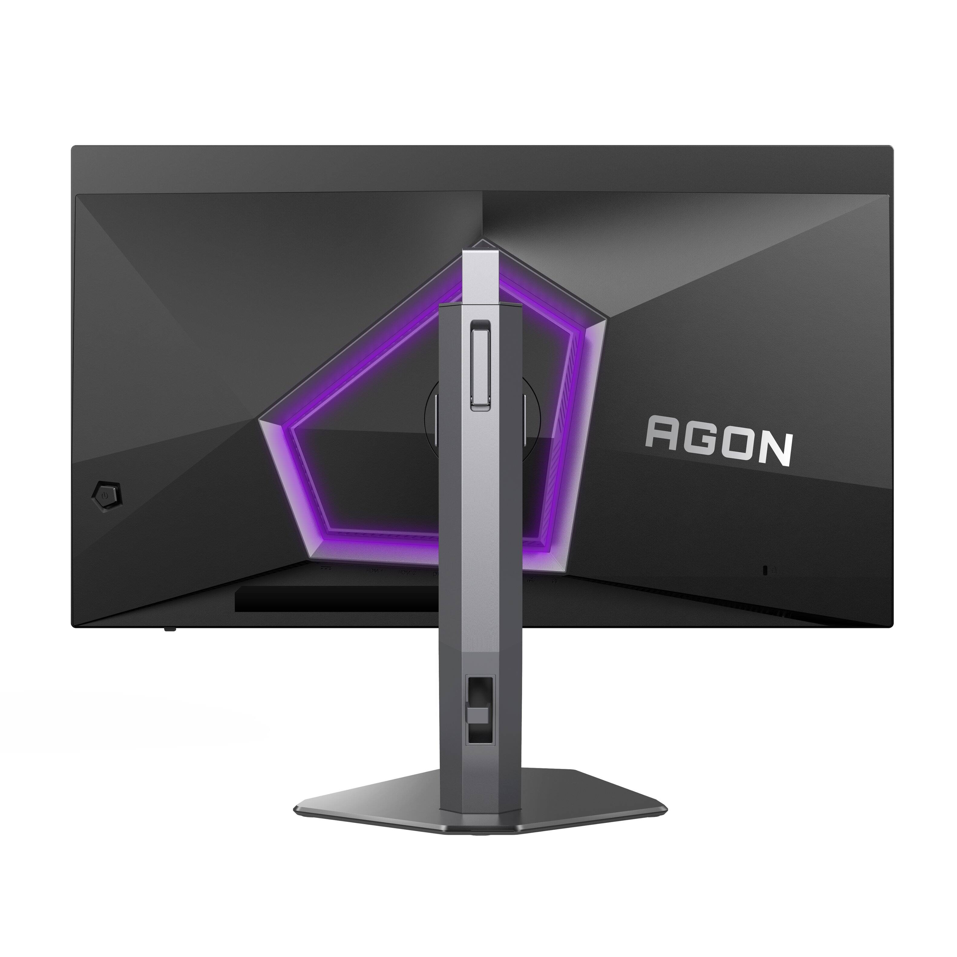 Back. AOC - 27" QD OLED 240Hz 0.03ms Gaming Monitor - Black/Purple.